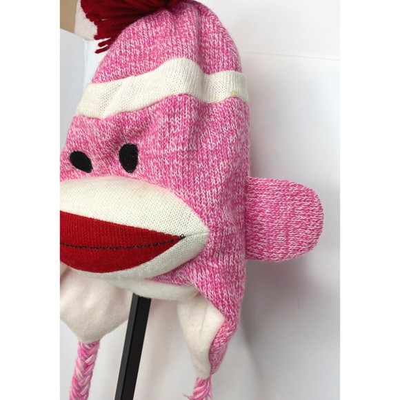 Original Sock Monkey Hat Pink Ages 3 and Up Plushland - Picture 6 of 16